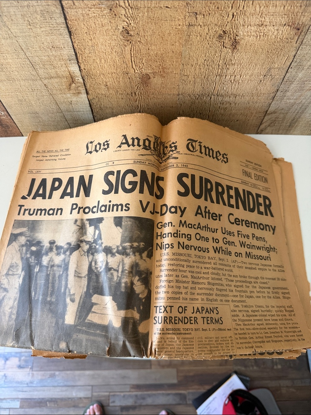 Vintage Newspapers 1945 About World War 2